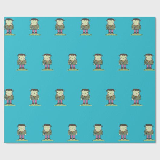 Cute Frankenstein Cadeaupapier (Vlak)