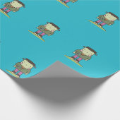 Cute Frankenstein Cadeaupapier (Hoek)