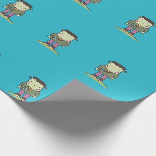 Cute Frankenstein Cadeaupapier (Hoek)