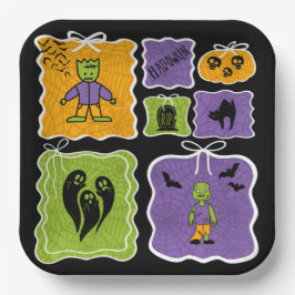Cute Frankenstein Coquette Halloween  Papieren Bordje