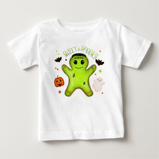 Cute Frankenstein-gingerbreadman Halloween T-shirt (Voorkant)