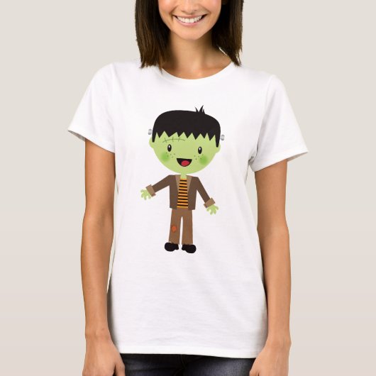 Cute Frankenstein Halloween Costume T-shirt (Voorkant)