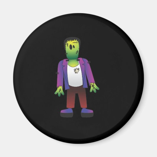 Cute Frankenstein Halloween Magneet (Voorkant)