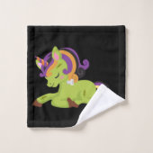 Cute Frankenstein Unicorn Halloween Bad Handdoek (Wasdoekje)