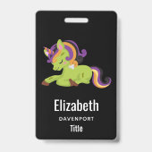 Cute Frankenstein Unicorn Halloween Badge (Achterkant)
