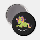 Cute Frankenstein Unicorn Halloween Bedankt Magneet (Voorkant / Achterkant)