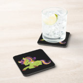 Cute Frankenstein Unicorn Halloween Bier Onderzetter (Rechterzijde)