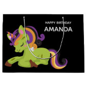 Cute Frankenstein Unicorn Halloween Birthday Groot Cadeauzakje (Voorkant)