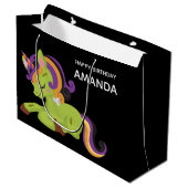 Cute Frankenstein Unicorn Halloween Birthday Groot Cadeauzakje (Voorkant Gekanteld)