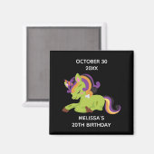 Cute Frankenstein Unicorn Halloween Birthday Magneet (Voorkant / Achterkant)
