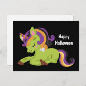 Cute Frankenstein Unicorn Halloween Briefkaart (Voorkant / Achterkant)