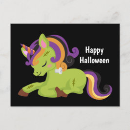 Cute Frankenstein Unicorn Halloween Briefkaart