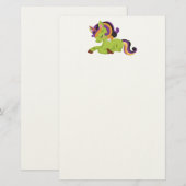 Cute Frankenstein Unicorn Halloween Briefpapier (Voorkant / Achterkant)