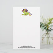 Cute Frankenstein Unicorn Halloween Briefpapier (Staand voorkant)