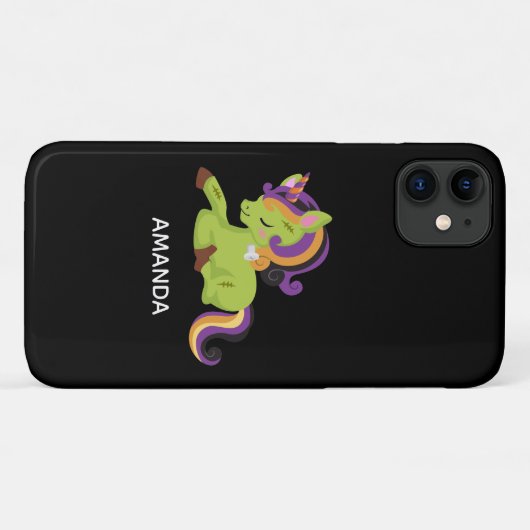 Cute Frankenstein Unicorn Halloween Drawing Case-Mate iPhone Case (Achterkant (horizontaal))