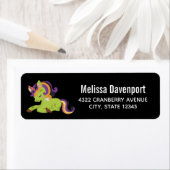 Cute Frankenstein Unicorn Halloween Drawing Etiket (Insitu)