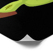 Cute Frankenstein Unicorn Halloween Drawing Poster (Hoek)