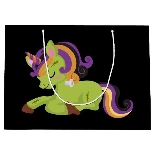 Cute Frankenstein Unicorn Halloween Groot Cadeauzakje (Voorkant)