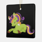 Cute Frankenstein Unicorn Halloween Keramisch Ornament (Links)