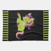 Cute Frankenstein Unicorn Halloween Kitchen Towel Theedoek (Horizontaal)