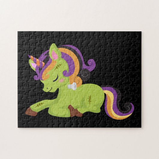 Cute Frankenstein Unicorn Halloween Legpuzzel (Horizontaal)
