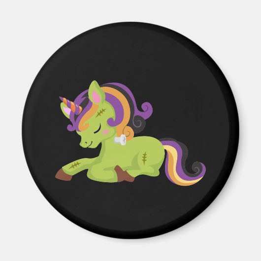 Cute Frankenstein Unicorn Halloween Magnet (Voorkant)