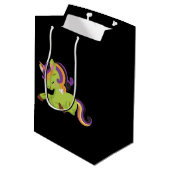Cute Frankenstein Unicorn Halloween Medium Cadeauzakje (Achterkant Gekanteld)