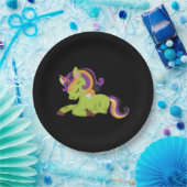 Cute Frankenstein Unicorn Halloween Papieren Bordje (Feest)