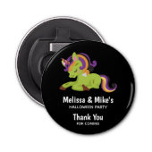 Cute Frankenstein Unicorn Halloween Party Button Flesopener (Voorkant)