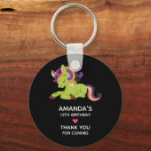 Cute Frankenstein Unicorn Halloween Party Sleutelhanger (Voorkant)