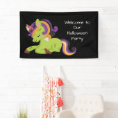 Cute Frankenstein Unicorn Halloween Party Spandoek (Insitu)
