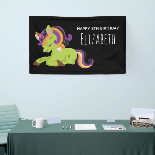 Cute Frankenstein Unicorn Halloween Party Spandoek (Beurs)