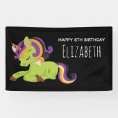 Cute Frankenstein Unicorn Halloween Party Spandoek (Horizontaal)