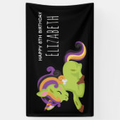 Cute Frankenstein Unicorn Halloween Party Spandoek (Verticaal)