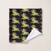 Cute Frankenstein Unicorn Halloween Pattern Bad Handdoek (Wasdoekje)