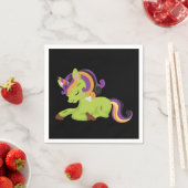 Cute Frankenstein Unicorn Halloween Servet (Insitu)