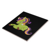 Cute Frankenstein Unicorn Halloween Tegeltje (Zijkant)