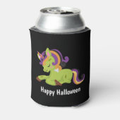 Cute Frankenstein Unicorn Happy Halloween Blikjeskoeler (Blikje Achterkant)