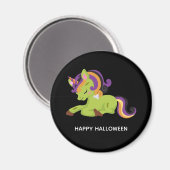 Cute Frankenstein Unicorn Happy Halloween Magneet (Voorkant / Achterkant)