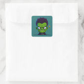 Cute Frankenstein Vierkante Sticker (Tas)