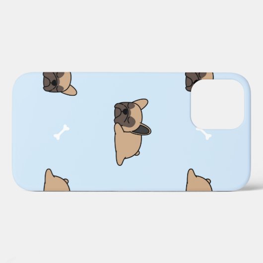Cute franse buldog puppy die naadloos slaapt Case-Mate iPhone case (Achterkant (horizontaal))