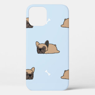 Cute franse buldog puppy die naadloos slaapt Case-Mate iPhone case