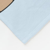 Cute franse buldog puppy die naadloos slaapt fleece deken (Hoek)