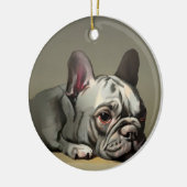 Cute franse bulldog keramisch ornament (Links)