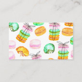 Cute franse macaron baby shower book request card informatiekaartje (Achterkant)