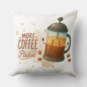 Cute Franse Pers Koffie Worp Kussen - Meer Koffie