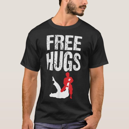 Cute Free Hugs Jiu Jitsu BJJ Martial Arts T-shirt (Voorkant)