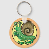 Cute Free Snuggs Snail Hug Emote Sleutelhanger (Achterkant)