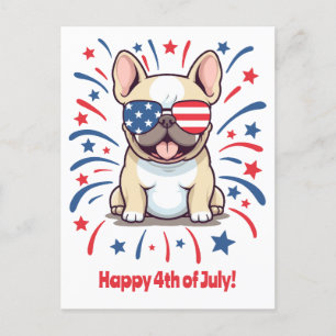 Cute French Bulldog, 4 juli Briefkaart