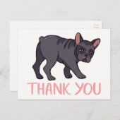 Cute French Bulldog Bedankt Frenchie Puppy Dog Briefkaart (Voorkant / Achterkant)